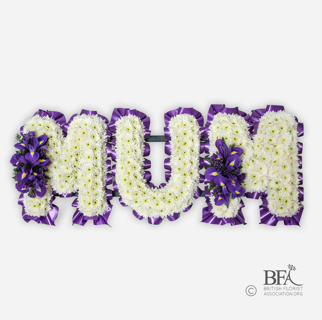 MUM Flower Letters